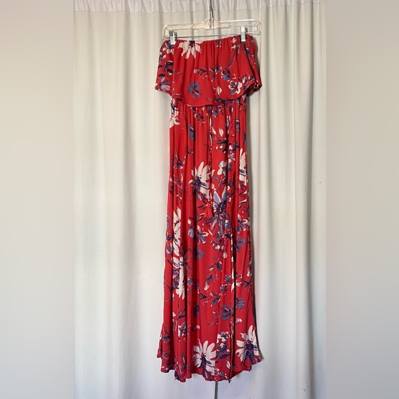 jopra Dresses & Skirts - Red and Blue Floral Maxi Dress